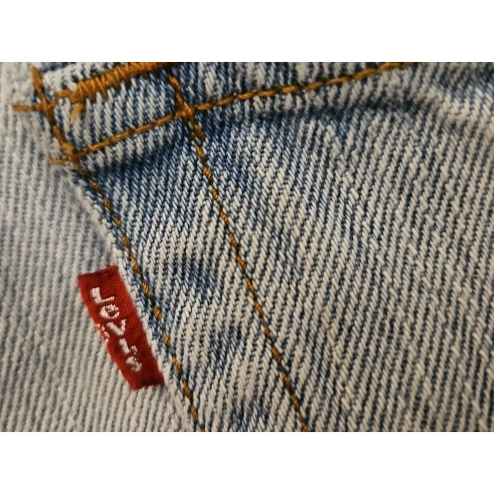 LEVI'S 505 REGULAR FIT 38 X 30 LIGHT WASH COTTON DISTRESSED Y2K DAD JEANS FADE